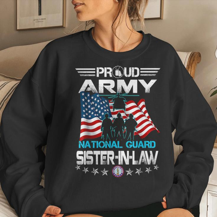 Proud Army National Guard Sister-In-Law Veterans Day Women Sweatshirt Gifts for Her