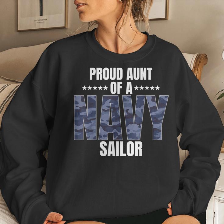 Proud Aunt Of A Navy Sailor Veteran Day Women Sweatshirt Gifts for Her