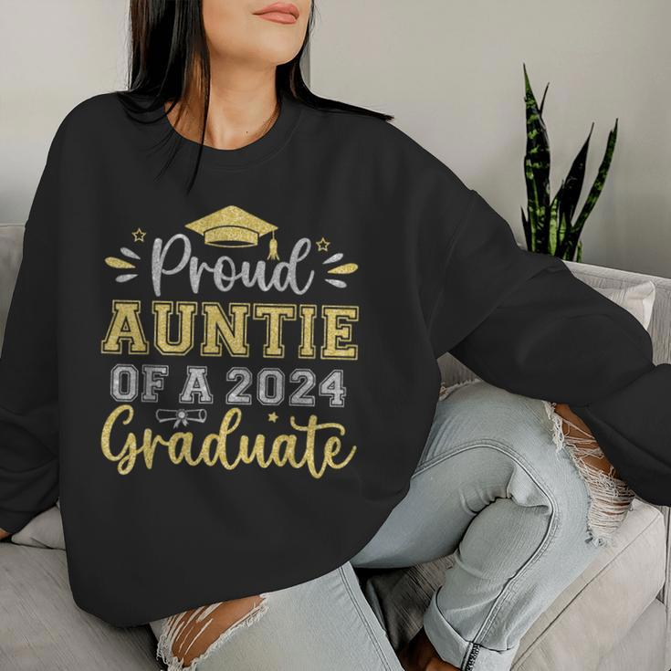 Proud Auntie Of A 2024 Graduate Senior Graduation Women Women Sweatshirt Gifts for Her