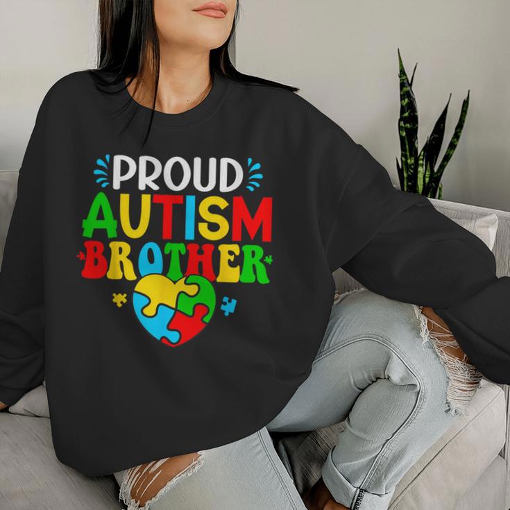 Proud Autism Brother Autism Awareness Autistic Sister Boys Women Sweatshirt Gifts for Her