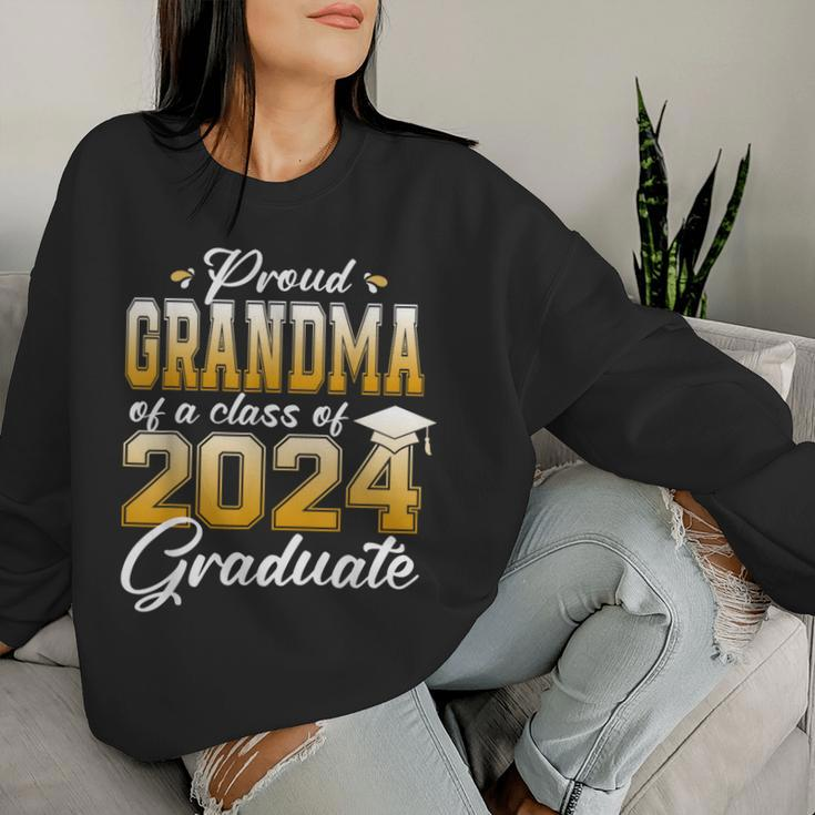 Proud Grandma Of An Awesome 2024 Graduate Family College Women Sweatshirt Gifts for Her