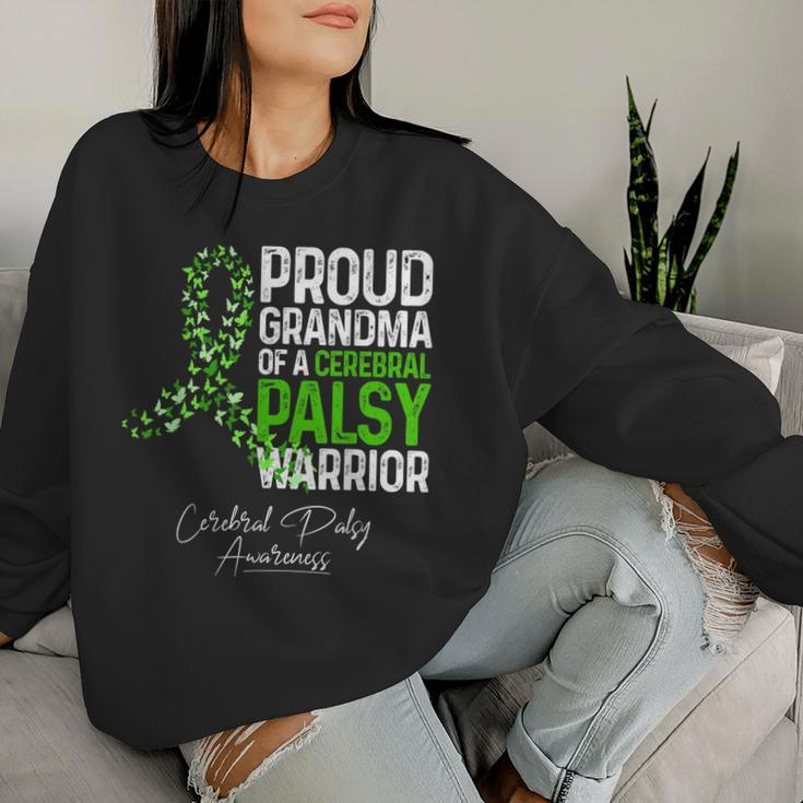 Proud Grandma Of A Cerebral Palsy Warrior Cp Awareness Women Sweatshirt Gifts for Her