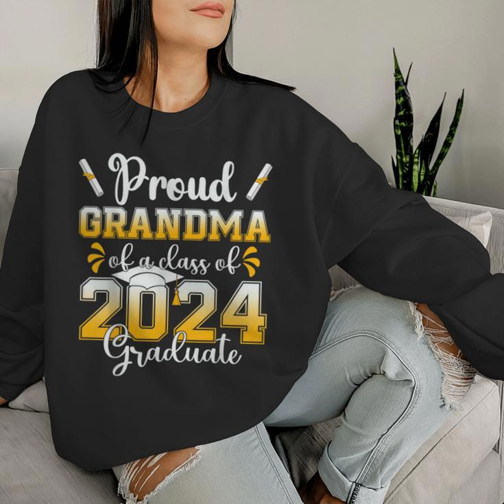 Proud Grandma Of A Class Of 2024 Graduate Senior Graduation Women Sweatshirt Gifts for Her
