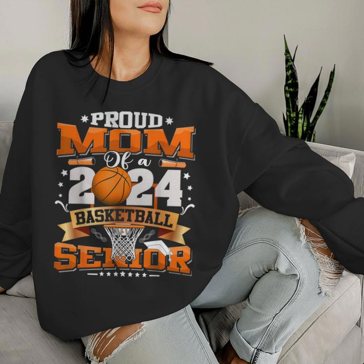 Proud Mom Of A 2024 Senior Basketball Graduate Grad 2024 Women Sweatshirt Gifts for Her