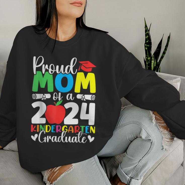 Proud Mom Class Of 2024 Kindergarten Graduate Graduation Women Sweatshirt Gifts for Her