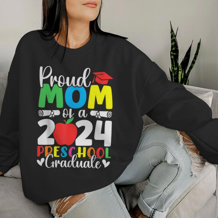 Proud Mom Of A Class Of 2024 Preschool Graduate Graduation Women Sweatshirt Gifts for Her