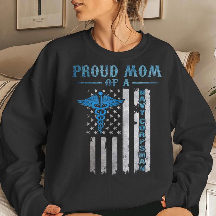 Proud Mom Of A Navy Corpsman Nursing Veteran Nurse Women Sweatshirt Gifts for Her