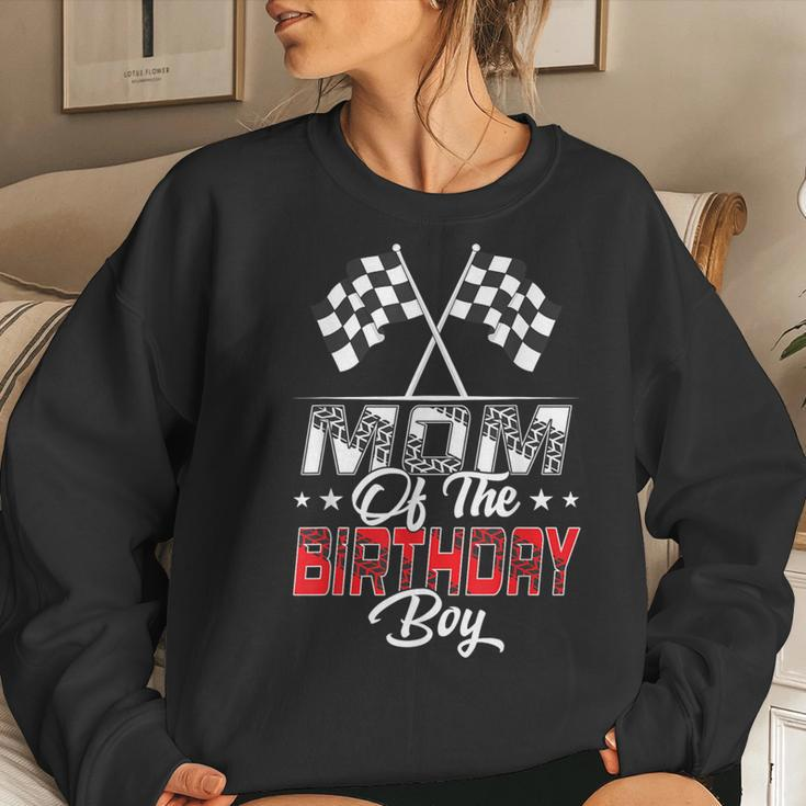 Race Car Mom Of The Birthday Boy Racing Family Pit Crew Women Sweatshirt Gifts for Her