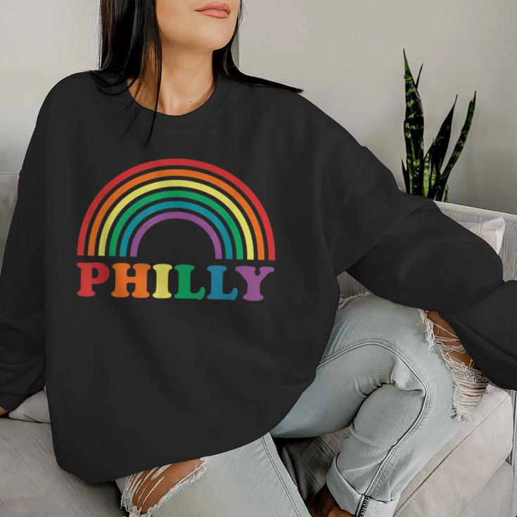 Rainbow Pride Gay Lgbt Parade Philly Philadelphia Women Sweatshirt Gifts for Her