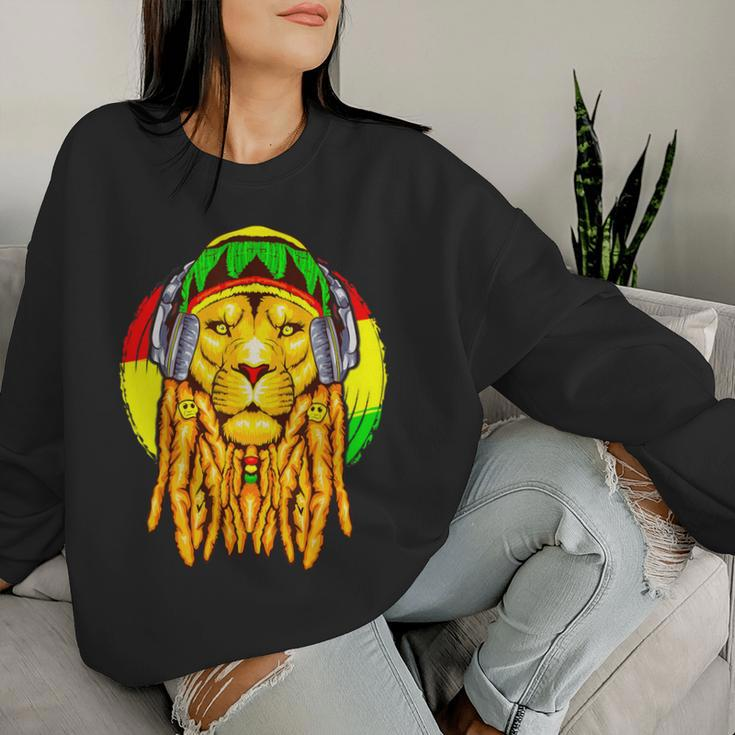 Rastafarian Lion Leo Horoscope Zodiac Sign Rasta Women Women Sweatshirt Gifts for Her