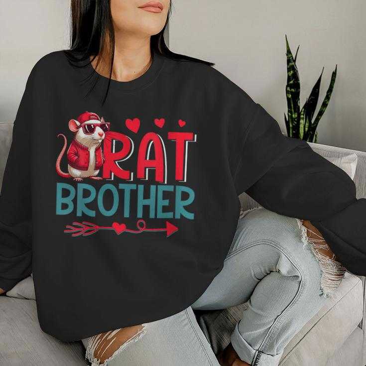 Rat Brother Costume Rat Sunglasses Rodent Lover Father's Day Women Sweatshirt Gifts for Her