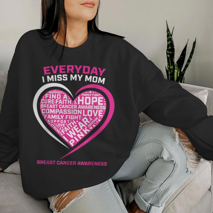 Remembrance In Memory Of My Mom Pink Breast Cancer Awareness Women Sweatshirt Gifts for Her