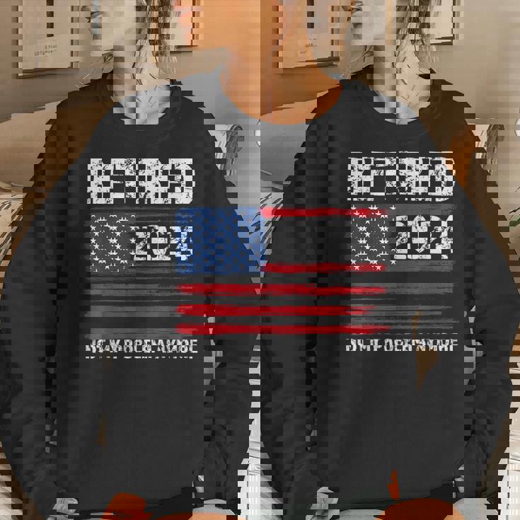 Retired 2024 Decoration Retirement Women Sweatshirt Gifts for Her