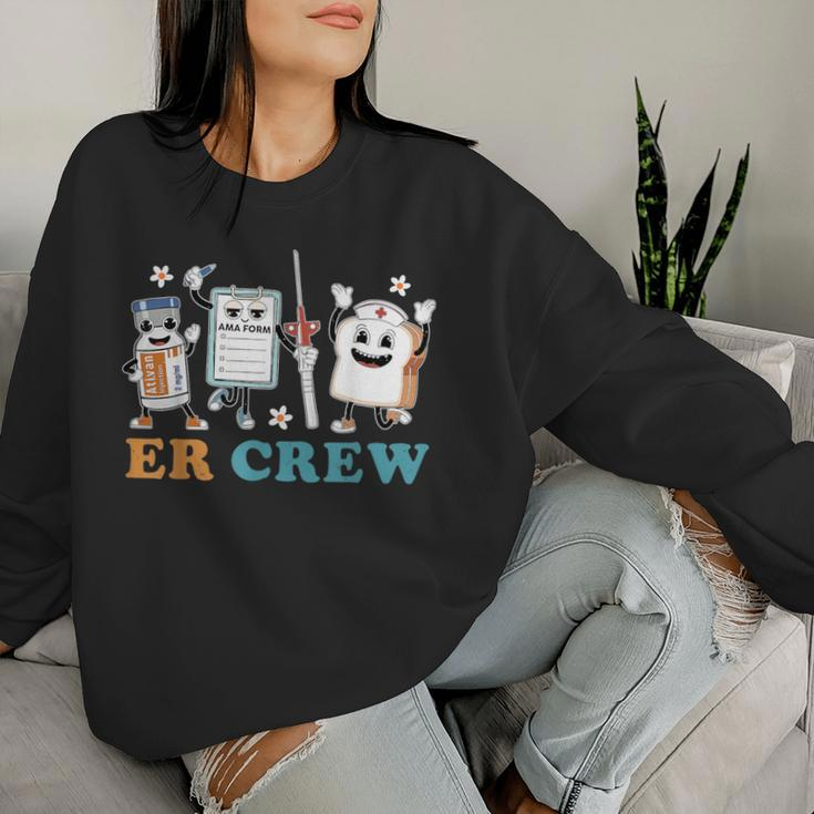 Retro Er Crew Emergency Room Er Ed Nurse Tech Women Sweatshirt Gifts for Her