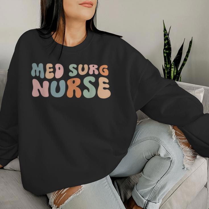 Retro Med Surg Nurse Medical Surgical Nurse Rn Nursing Women Sweatshirt Gifts for Her