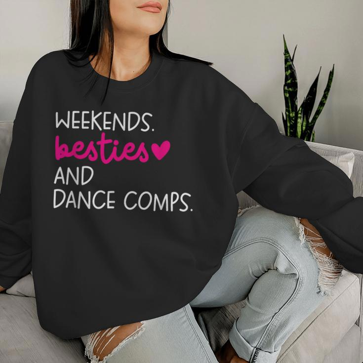 Weekends Besties Dance Comps Cheer Dance Mom Daughter Girls Women Sweatshirt Gifts for Her
