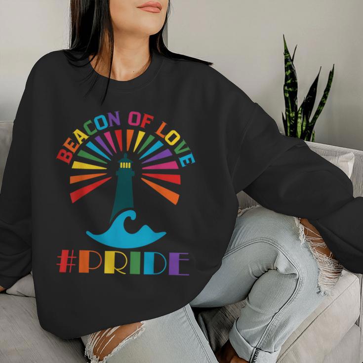 San Francisco Pride 2024 Beacon Of Love Rainbow Transgender Women Sweatshirt Gifts for Her