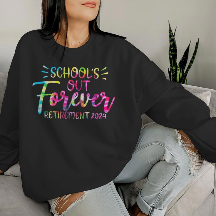 Schools Out Forever Teacher Retirement 2024 Women Sweatshirt Gifts for Her