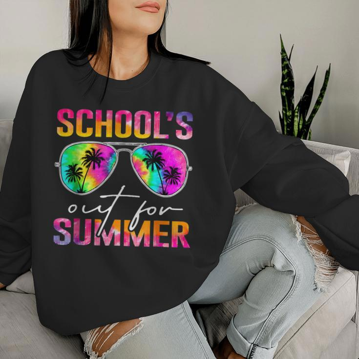 Schools Out For Summer Tie Dye Last Day Of School Teacher Women Sweatshirt Gifts for Her