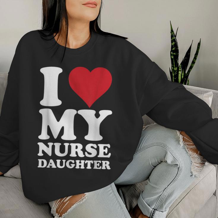 Schwester Papa Ich Liebe Herz Meine Schwester Tochter Schwester Papa Sweatshirt Frauen Geschenke für Sie