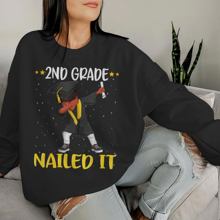 Second 2Nd Grade Nailed It Graduated Black Boy Class Of 2022 Women Sweatshirt Gifts for Her