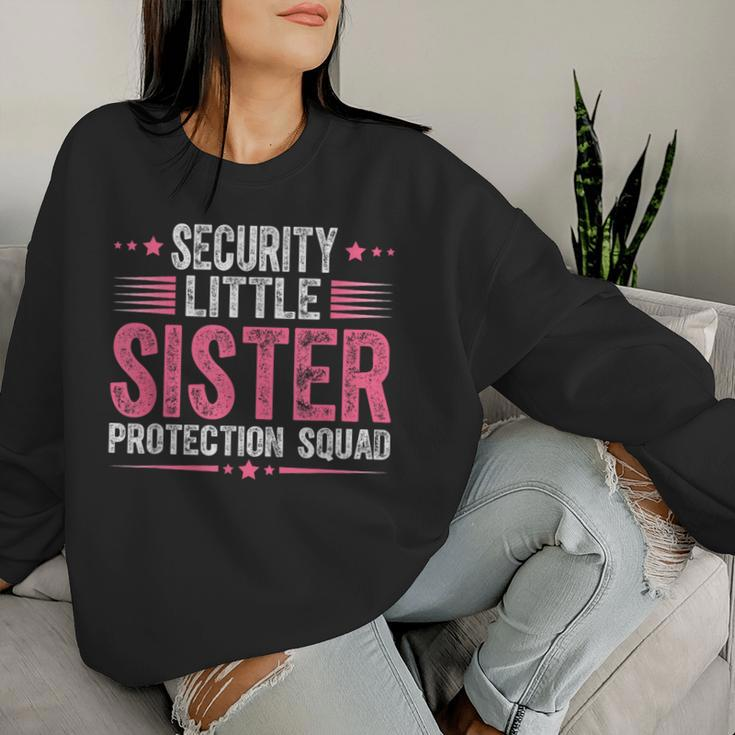 Security Little Sister Protection Squad Boys Brother Women Sweatshirt Gifts for Her