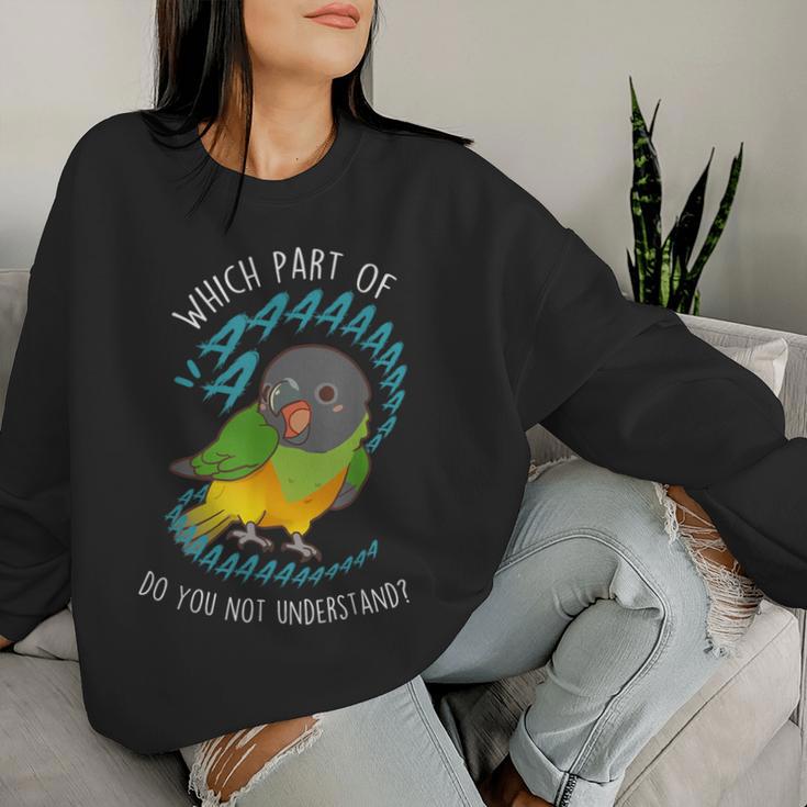 Senegal Parrot Aaaa Cute Pet Bird Mom Parrot Dad Women Sweatshirt Gifts for Her