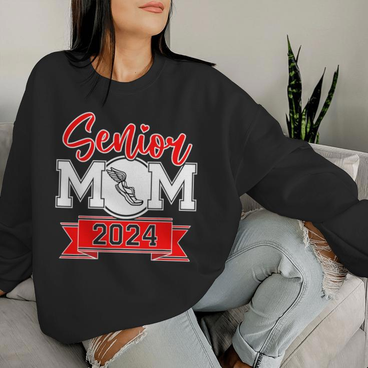 Senior Mom 2024 Track And Field Class Of 2024 Mom Graduation Women Sweatshirt Gifts for Her