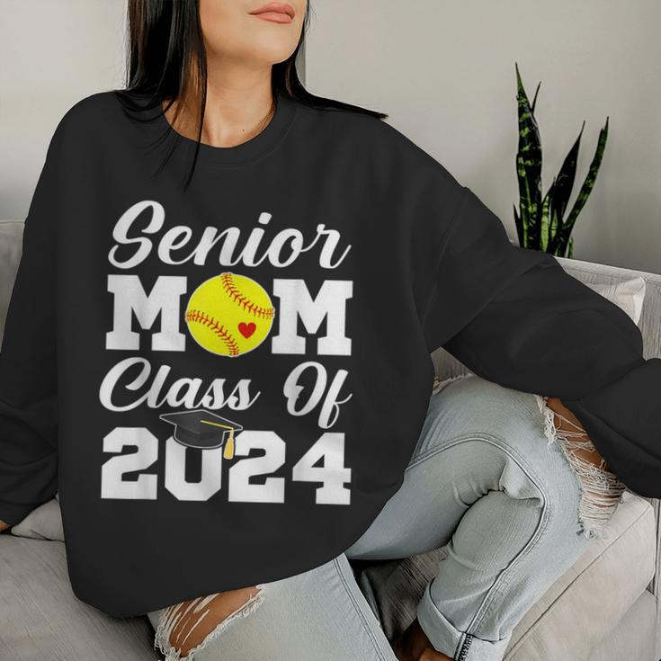 Senior Mom Class Of 2024 Softball Mom Graduation Graduate Women Sweatshirt Gifts for Her