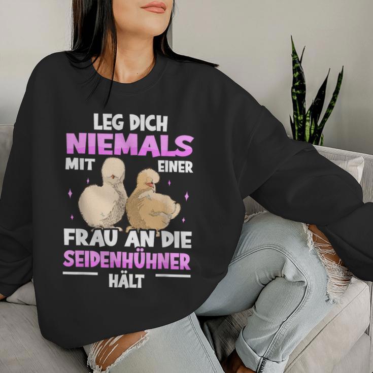 Silk Chickens Silkie Chickens Mum Chicken Silk Chicken Sweatshirt Frauen Geschenke für Sie