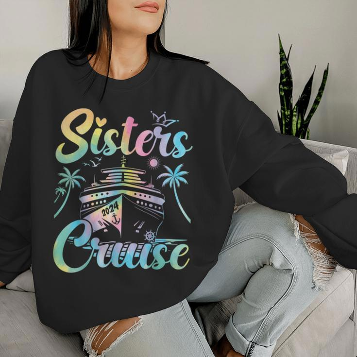 Sisters Cruise 2024 Sister Cruising Vacation Trip Tie Dye Women Sweatshirt Gifts for Her