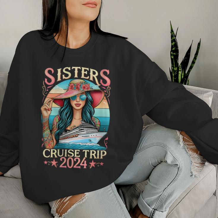 Sisters Cruise Trip 2024 Sister Cruising Vacation Trip Women Sweatshirt Gifts for Her