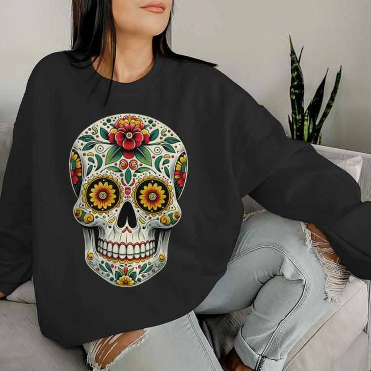 Skull Mexican Cinco De Mayo Costume For Women Women Sweatshirt Gifts for Her