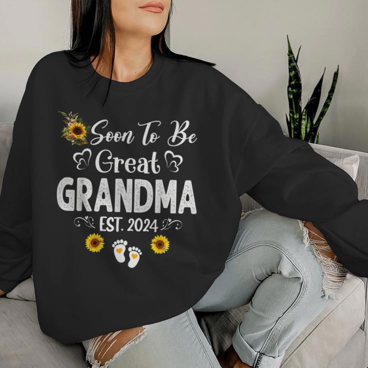 Soon To Be Great Grandma 2024 First Time Grandma Women Sweatshirt Gifts for Her