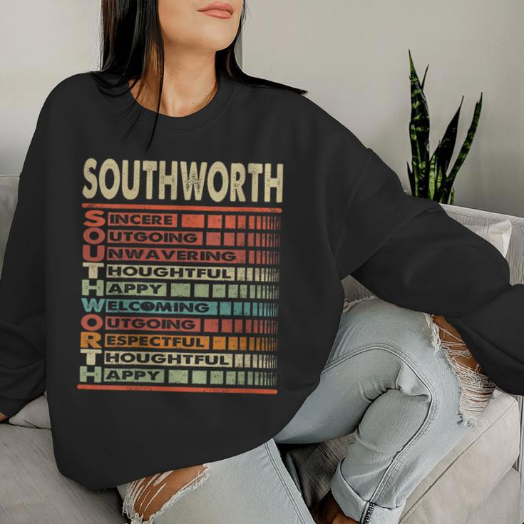 Southworth Family Name Last Name Southworth Women Sweatshirt Gifts for Her