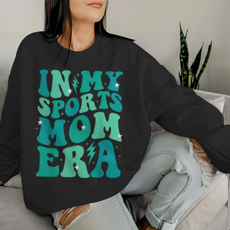 In My Sports Mom Era Groovy Mom Life Mama Happy Mother's Day Women Sweatshirt Gifts for Her