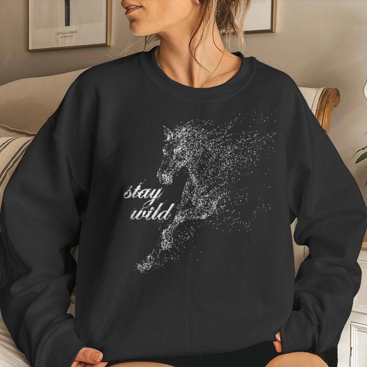 Stay Wild Horse Country Western Women Sweatshirt Gifts for Her