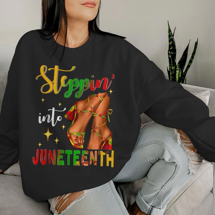 Stepping Into Junenth Like My Ancestors Black Girls Women Sweatshirt Gifts for Her