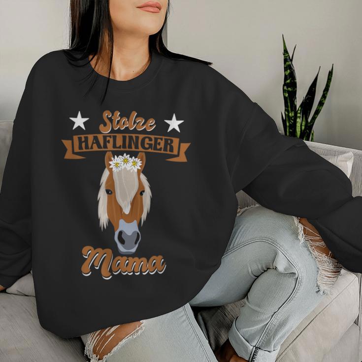 Stolze Haflinger Mama Für Pferdede Mamas Sweatshirt Frauen Geschenke für Sie