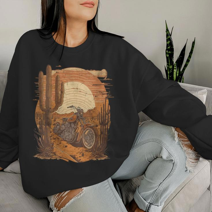 Sunset Classic Chopper Stunning Retro Vintage Motorcycle Women Sweatshirt Gifts for Her