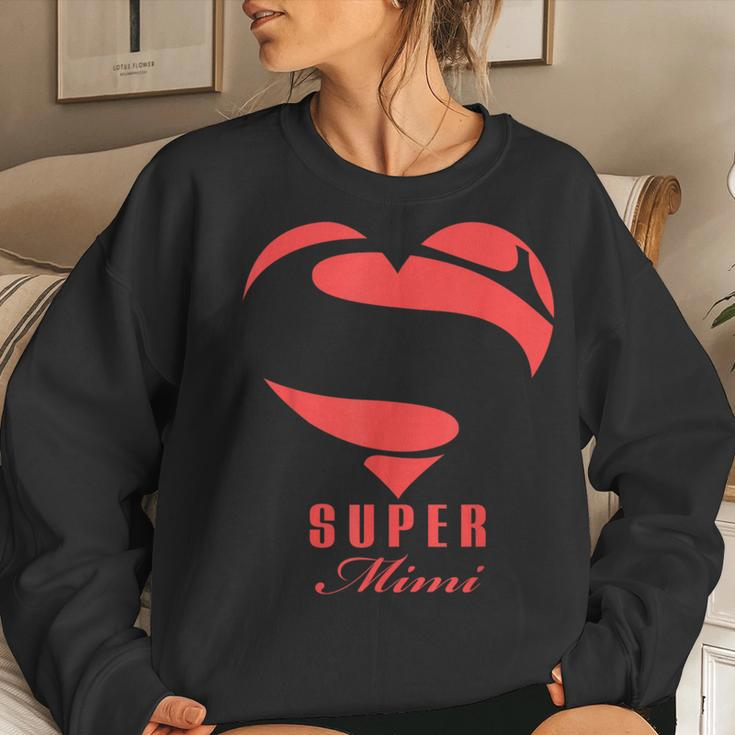 Super Mimi Superhero MimiMother Father Day Women Sweatshirt Gifts for Her