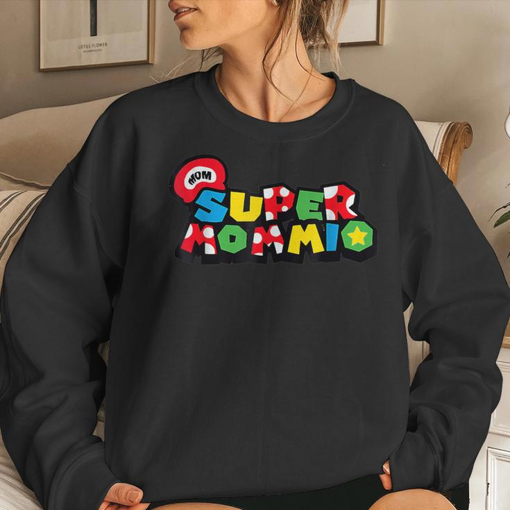 Super Mommio Mommy Mother Nerdy Video Gaming Lover Women Sweatshirt Gifts for Her