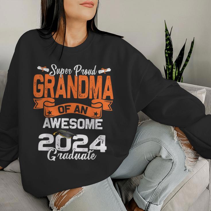 Super Proud Grandma Of A 2024 Graduate 24 Graduation Women Sweatshirt Gifts for Her