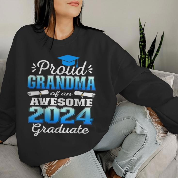 Super Proud Grandma Of 2024 Graduate Awesome Family College Women Sweatshirt Gifts for Her