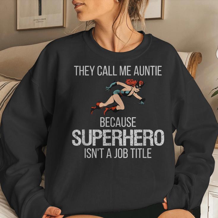 Superhero Auntie For Aunt For Auntie To Be Women Sweatshirt Gifts for Her