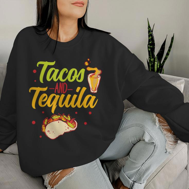 Tacos And Tequila Cinco De Mayo Women Sweatshirt Gifts for Her
