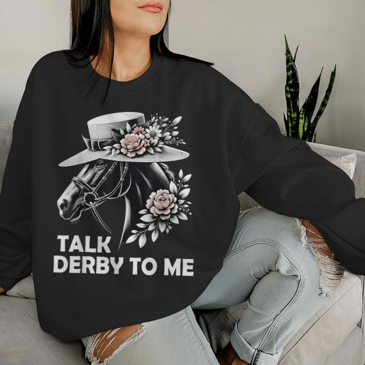 Talk Derby To Me Derby Day 2024 Horse Racing For Women Women Sweatshirt Gifts for Her