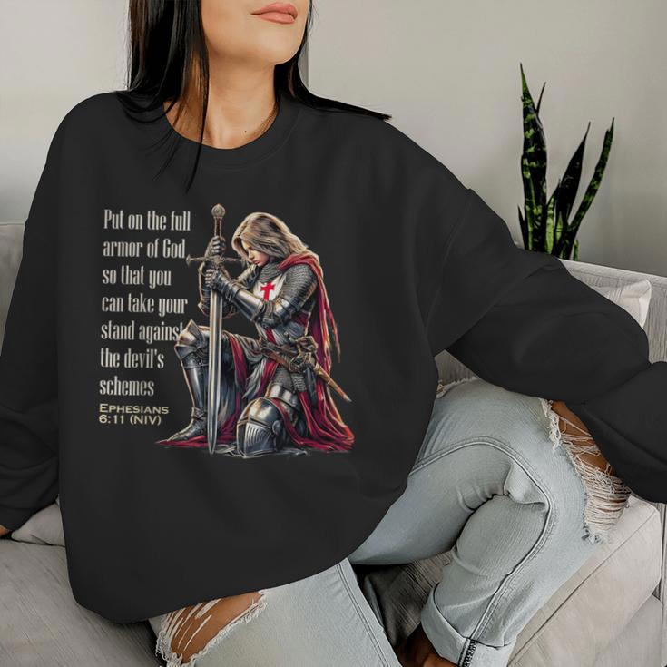 Templar Knight Christian Bible Verse Saying Lord Women Sweatshirt Gifts for Her