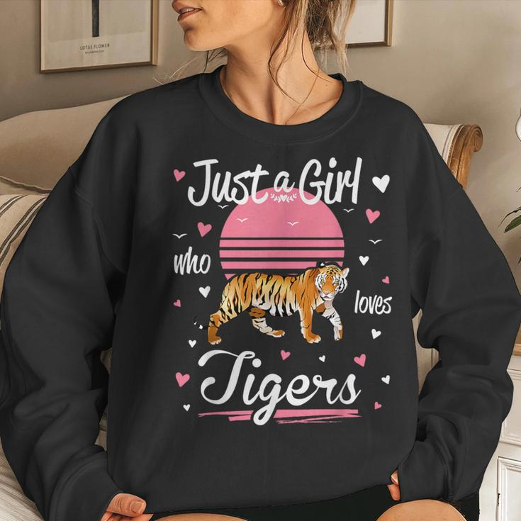 Tiger Just A Girl Who Loves Tigers Women Sweatshirt Gifts for Her