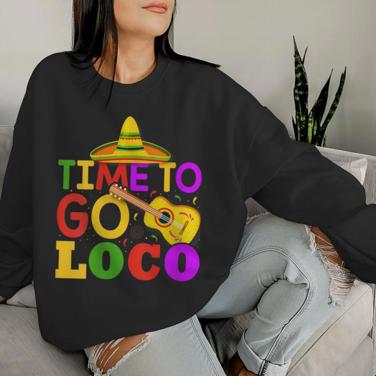 Time To Go Loco Cinco De Mayo Guitar Women Sweatshirt Gifts for Her